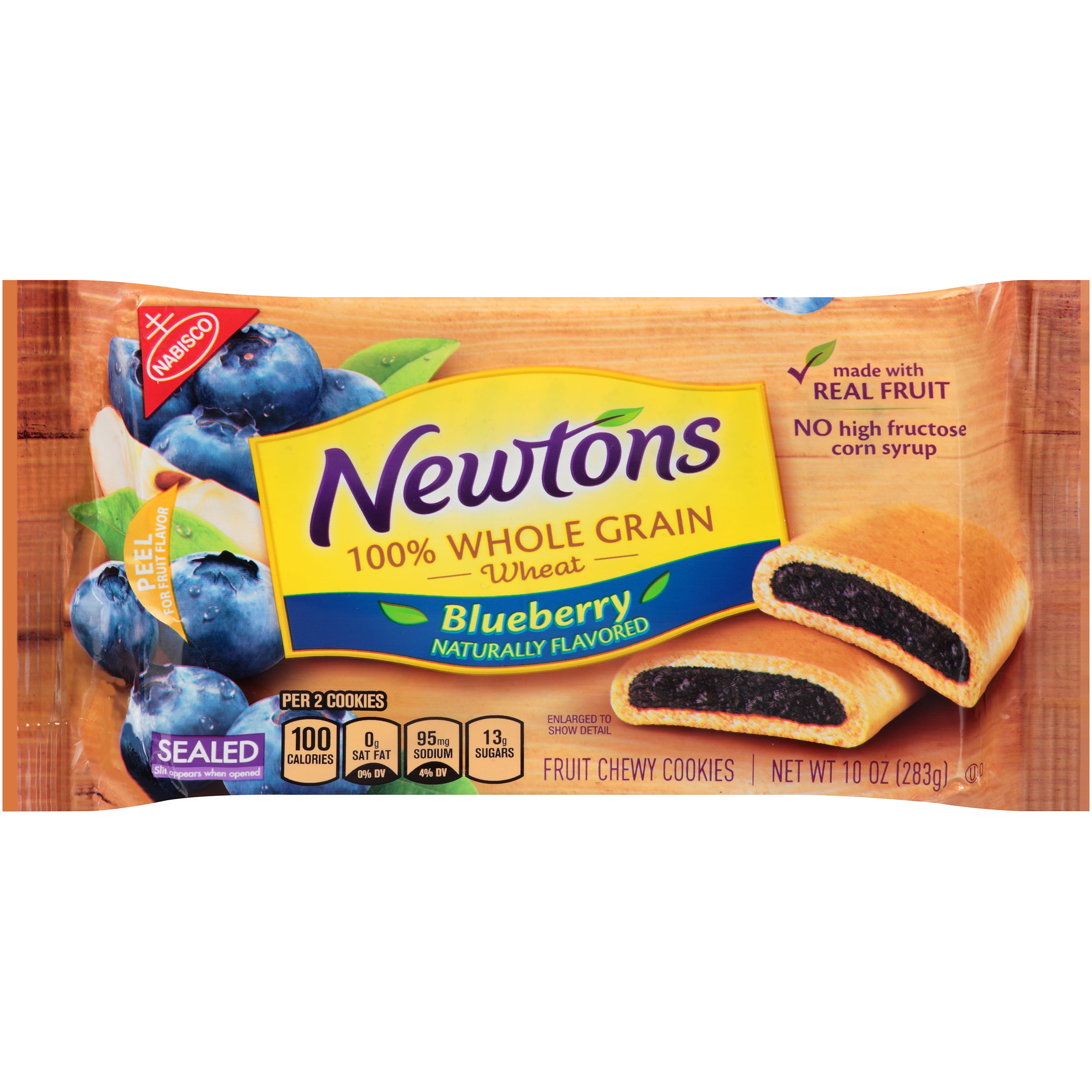 Newtons Blueberry 100 Whole Grain Soft & Chewy Fruit Cookies 10oz