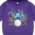 thumbnail image 3 of Inktastic Cute Blue Octopus Drumming Toddler Hoodie, 3 of 4