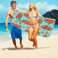 thumbnail image 4 of Zatoumnr Travel Essential Microfiber Beach Towel, Summer Watermelon Print, 30x60 Inches, Square, Sandproof, Great for Beach and Swimming, 4 of 7
