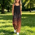 thumbnail image 2 of Fancifize Kids Girls Sleeveless Overalls Pants Casual Loose Straight Leg Jumpsuits Teens Printed Tie Dye Rompers 5-16 Years, 2 of 8