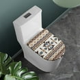 thumbnail image 2 of ZIATUBLES American Tribes Print Universal Fit Toilet Lid Cover with Elastic Edges Washable Reusable Stretchable Fabric for Most Lids Bathroom Decor Accessories, 2 of 6