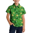 thumbnail image 2 of hengsof Fashionable Short Sleeve Button Down Jacket Collar for Boys Girls Lightweight Soft Children's Shirt Jacket Casual School Uniform Shirt with Pockets, 2 of 4