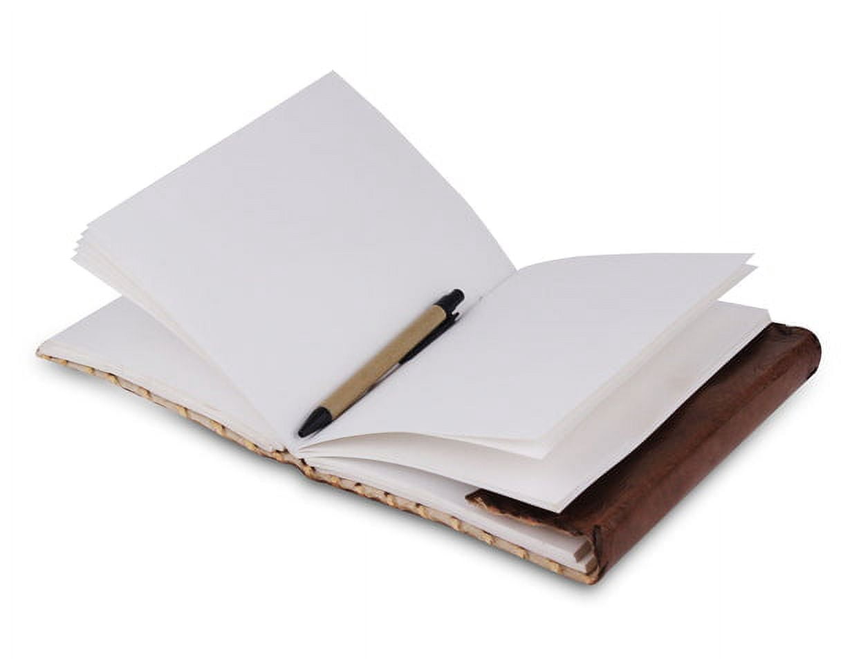 MaheTri Leather Journal 3 Stone Diary Notebook for Men Women Handmade Vintage Gift