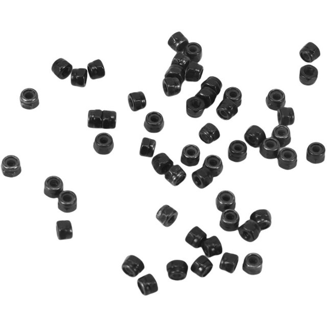 M2 Placa de zinc Nylock Inserto de nailon Hex Tuercas negras 50 piezas