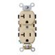 thumbnail image 1 of Contacto Doble Leviton Marfil 20A 125V 10.3X4.2Cm, 1 of 3
