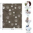 thumbnail image 4 of Brown Dog Paw Footprint Blanket,Comfortable Soft Flannel Throw Blanket,All Season,Warm Lightweight Blankets for Sofa Bed Couch Living Room Chair,30"x40", 4 of 4