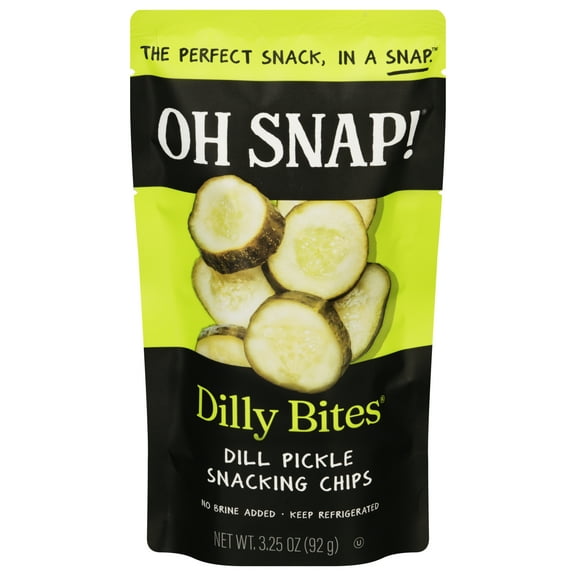 OH SNAP! Dilly Bites Dill Pickle Snack Pack, Fat-Free, Keto-Friendly, 3.25 oz.
