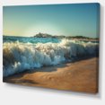 thumbnail image 2 of Stormy Waves Hitting Beach Sand, 2 of 3