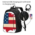 thumbnail image 2 of Fotbe American Flag Map Mochila con Estampado y Puerto USB para Hombre y Mujer, Mochila Antirrobo, Mochila de Viaje, Mochila Escolar, Mochila Universitaria, 2 of 7
