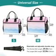 thumbnail image 4 of FORMRS Insulated Lunch Bag for Work School Unisex Large Capacity Cooler with Shoulder Strap, Light Pink Stripes, 4 of 6