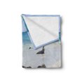 thumbnail image 2 of Ecuador Soft Flannel Fleece Throw Blanket, Galapagos Island Sea Lions at Sandy Beach Seascape Nature Photo Animal Travel, Cozy Plush for Indoor and Outdoor Use, 70" x 90", Multicolor, by Ambesonne, 2 of 5