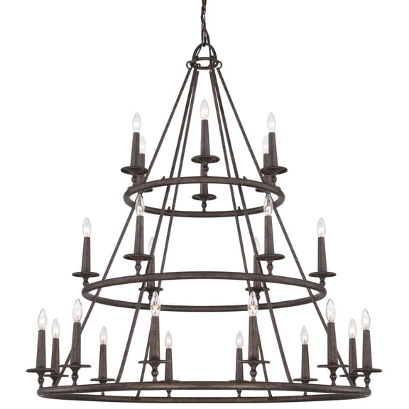 Quoizel VYR5024ML Voyager 24-Light Foyer Chandelier in Dark Bronze