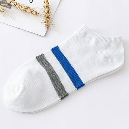 

Womens No Show Socks 1Pair Unisex Comfortable Stripe Cotton Slippers Short Sock