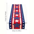 4th of July Star Stripe Table Runner, Independence Day Patriotic Long ...