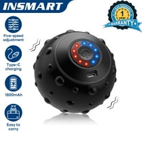 INSMART Deep Tissue Vibrating Massage Ball with 5-Speed Modes, Portable Muscle Pain Relief, Trigger Point Therapy, Type-C Rechargeable, Silicone Body & Ergonomic Design