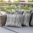 thumbnail image 3 of Outdoor Pillow Covers 16x16 Set of 2, Grey Waterproof Patio Throw Pillow Covers for Couch Sofa Chair, Modern Abstract Art Ombre Striped Decorative Pillowcases for Throw Pillows, 3 of 9