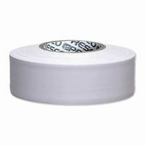 Flagging Tape, No Legend, White, 1 3/16 in Wide x 300 ft Length, Vinyl, 2.5 mil