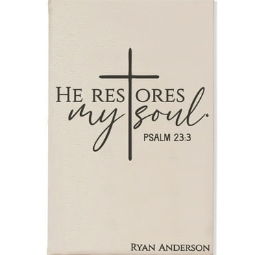 Personalized Christian Prayer Journal for Men & Women, Custom Engraved Name, Daily Devotional, Scripture Writing, Gratitude and Faith Gift