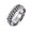 Silver, variant on 8mm Rotating Chain Ring for Men Women Stainless Steel Multicolor Statement Ring Band Finger Jewelry Silver Size 8
