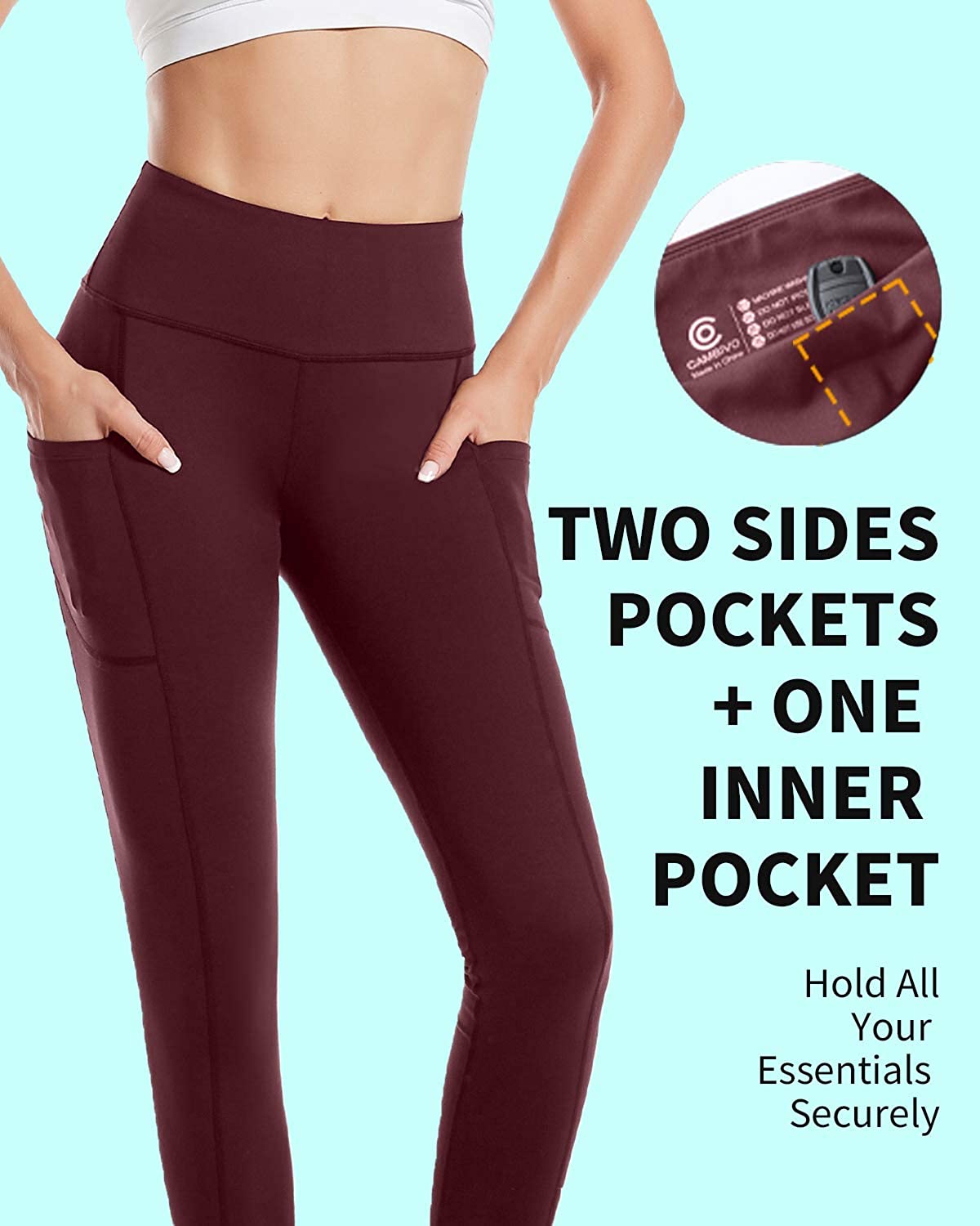 High Waist Yoga Pants for Women, Non 