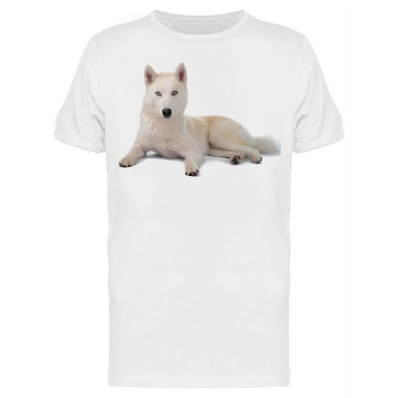 Cute Husky Dog  T-Shirt Men -Image by Shutterstock Men T-Shirt, Male XX-Large