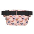thumbnail image 3 of Zufioo Funny Chicken Print Square Double Layer Waist Bag, Durable & Stylish Fanny Pack with Zippered Pockets and Adjustable Strap for Outdoor & Daily, 3 of 9