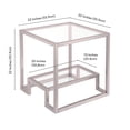 thumbnail image 4 of Evelyn&Zoe 22" Satin Nickel Metal/Glass Side Table, 4 of 7