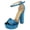 Blue, variant on Women Shoes Ankle Strap Block Ultra High Heel Platform Sandals Open Peep Toe LEMONY-S Velvet Pink Mauve Purple 7
