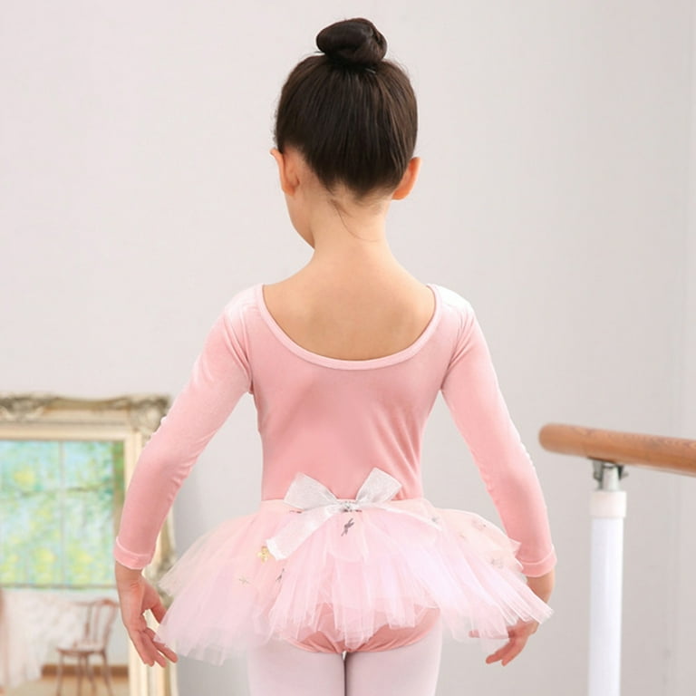 SXcggal Toddler Girls Long Sleeve Dance Dress Autumn Winter Ruffled  Training Dress Girls Balle Clothes Outfit Fashionable Comfortable Girls  Dress - Walmart.com