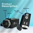 thumbnail image 5 of GeniusTech Digital Video Camera 42MP with 64GB SD Card, Remote, Case & USB Cable – Black, 5 of 9