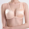 thumbnail image 4 of FcBaudy Bras for Women Everyday Bras Ladies' Lightweight Front Button With Small Floral Patterns Gathered With Steel Rings Thin Straps Back Button Bra Women bra, 4 of 5