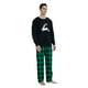 thumbnail image 2 of Apparonia Pijamas de Algodón a Juego para Parejas, Top de Manga Larga y Pantalones Largos, Conjuntos de Pijamas, Cuadros Verdes Navideños M, 2 of 7
