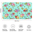 thumbnail image 3 of Pioneer Flower Floral Print Pattern Bathroom Rugs Mat, Non Slip Microfiber Bathroom Rug with Rubber Backing, Soft Mats for Bathroom Floor Tub Shower, 17"x30", 3 of 5
