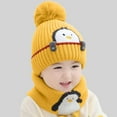 thumbnail image 2 of FAWUUDO Kids Winter Hat Scarf Set Girls Winter Hat Beanie with Pom Knit Warmer Christmas Gifts, 2 of 9