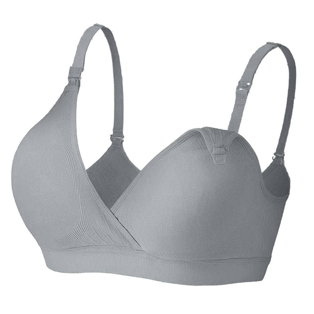 Buy PRETTYWELL Comfortable Bras, Seamless Wire Free Everyday Bras for A to  D Cups, V Neck Soft and Light Basic Bras for Women (1-Pack-lace-Grey, M)  Online at desertcartCayman Islands