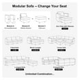 thumbnail image 5 of Fabric Modular Sectional Sofa Armrest Backrest Module Couch Side Sectional Part Armrest/Backrest Grey, 5 of 7