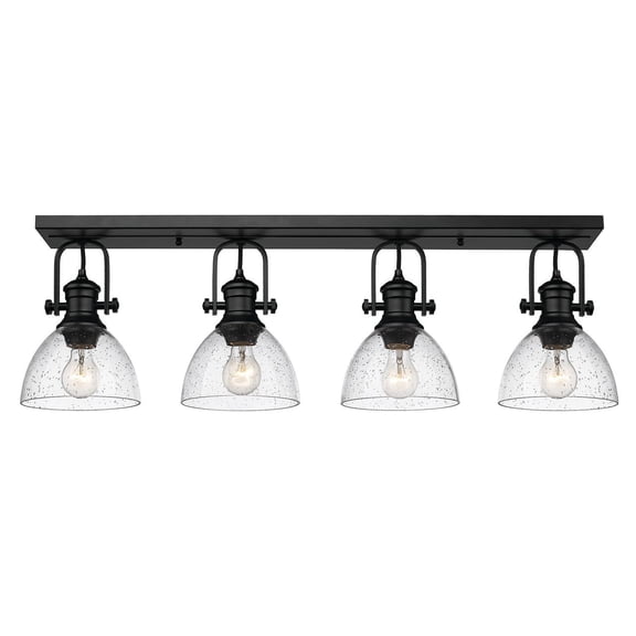 Yep by Golden Lighting Hines 4-light Semi-Flush Mount in Matte Black