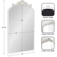thumbnail image 2 of ZXNYH Arendahl Traditional Arch Mirror, 19" x 30.75", Gold, Baroque Inspired Wall Decor, 2 of 8