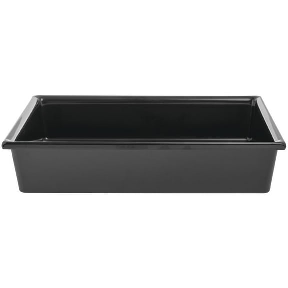 HUBERT SmartFit 1/2 Size Black Melamine Cold Food Pan - 10"L x 12 2/5"W x 2 1/2"D