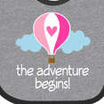 thumbnail image 4 of Inktastic The Adventure Begins Hot Air Balloon Girls Girls Baby Bib, 4 of 4