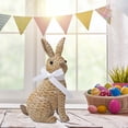 thumbnail image 4 of Easter ornament decor,Simulation Bunny Figurine Easter Tabletop Decoration Festival Art Rabbit Craft Ornament,Brown, 4 of 6