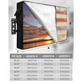 thumbnail image 2 of Retro American Flag Outdoor TV Cover 52 to 55 Inch Weatherproof, Rustic Star and Stripes US Flag 600D Oxford TV Covers with Waterproof Zipper, Outside Flat TV Screen Protector Size 52"Wx19"Hx4.5"D, 2 of 7