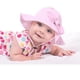 thumbnail image 5 of Gorro de sol para niña DANMY de 2 a 3 años a rayas rosas UPF 50+, 5 of 7