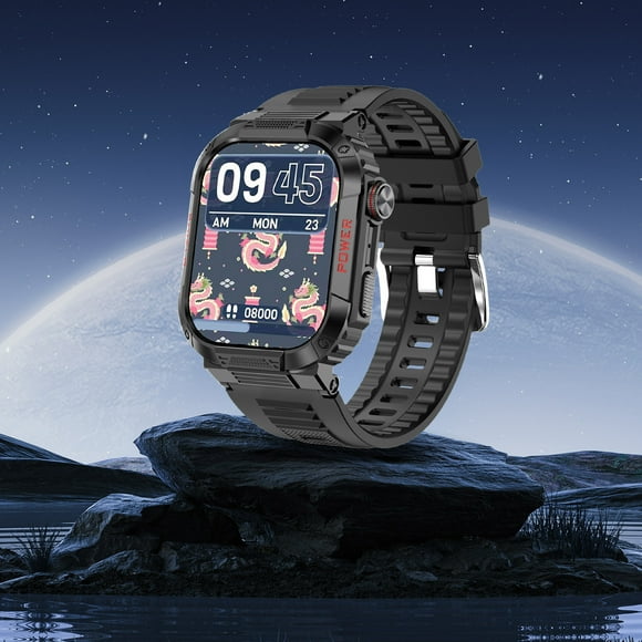 IP68 Waterproof Outdoor Smartwatch with Bluetooth Calling, Rugged Design, Military-Grade Durability for Sports and Adventure