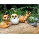 thumbnail image 5 of 4 Unids Luz Animal Estatuilla Detallada Resina Decorativa Whimsical Animal Jardín Sharpla Luces de animales de jardín al aire libre, 5 of 8
