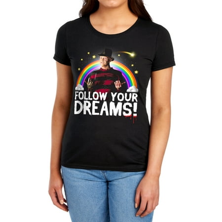 Friday The 13Th Follow Your Dreams Women s T Shirt (X-Large) Black