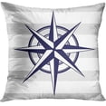 thumbnail image 5 of Set of 4 Throw Pillow Covers Summer Nautical Costal Navy Blue White and Gray Stripe Helm Anchor Boat Star Decorative Pillow Cases Home Decor Standard Square 18x18 Inches Pillowcases, 5 of 6