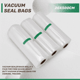 thumbnail image 4 of Vacuum Sealer Bags Rolls 3 Pack for Food Saver, Heavy Duty Vacuum Storage Bags for Sous Vide Cooking, Freezer, 4 of 9