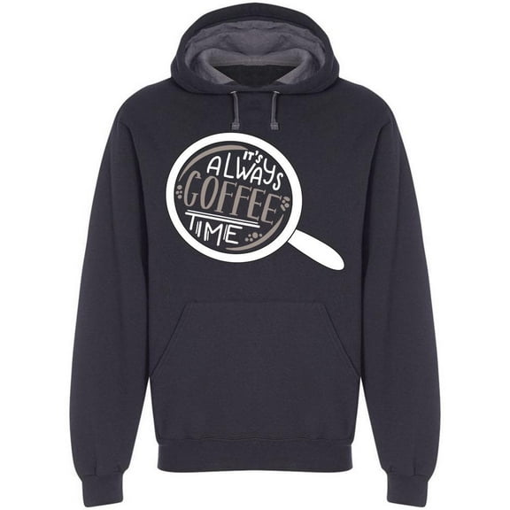 Always Time For Coffee Hoodie Men -Image by Shutterstock, Male 3X-Large