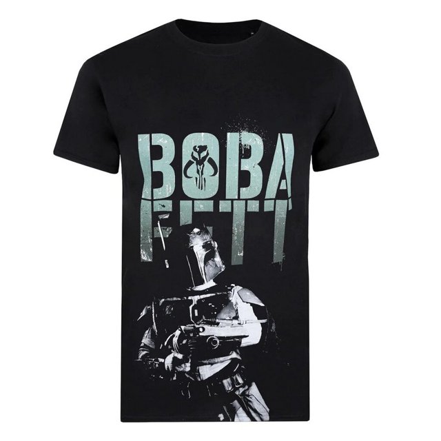 Star Wars - Camiseta Boba Blaster para Hombre (Negro, Gris, Verde)